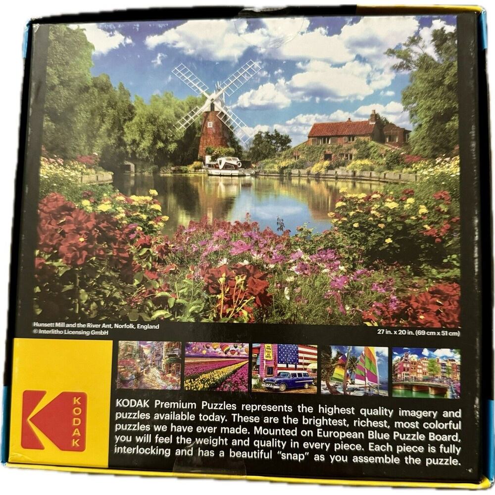 Kodak 1000 PIECE PUZZLE Hunsett Mill & the River Ant Norfolk England - Complete